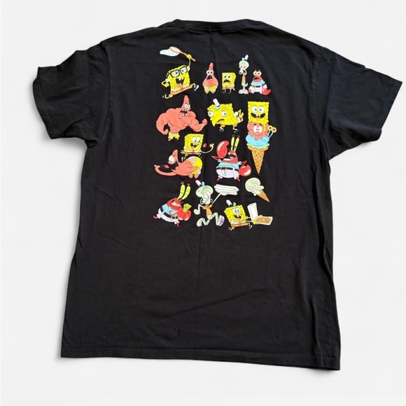 SpongeBob SquarePants Adult Double side Graphic Tee Shirt. Large - Picture 2 of 4